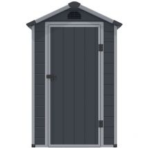 Carlton - 4 x 6 (1.34m x 1.92m) Single Door Apex Plastic Shed - Dark Grey