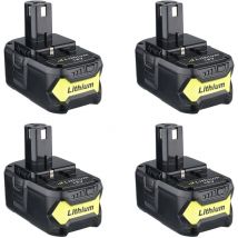 4 x 5.0Ah 18 V Lithium Akku Ersatz für Ryobi One Plus Akku BPL1815 P104 P108 P102 P103 P105 P107 P109 P122 BPL-1815 BPL-1 BPL822