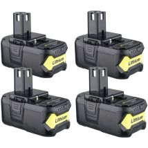 4 x 7.0Ah 18V Lithium Batterie de remplacement pour Ryobi One Plus Batterie BPL1815 P104 P108 P102 P103 P105 P107 P109 P122 BPL-1815 BPL-1 BPL822
