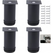 4 x Adjustable Stainless Steel Furniture Legs,50mm60mm Bathroom Office Furniture Kitchen Furniture Legs, Adjustable Height, Stainless Steel Screws