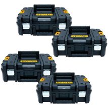 4 x Dewalt DWST1-70703 TStak II Power Tool Storage Box 13.5L T-STAK Case