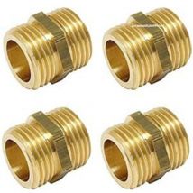 4 Stück Messing-Muffe 1 1/4'' Aenor Messingzubehör Messing-Muffen mit Gewinde