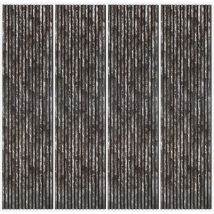 4 x pannelli decorativi effetto marmo nero per pareti 240x60cm Kover-MC