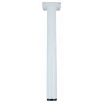 4 x pied d'acier d. 30 x h 200 mm blanc