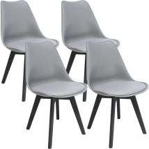 Oslo - 4 x silla gris + patas negras