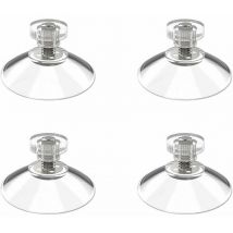 4 x ventouses ø 40 mm, avec filetage M4x10mm, avec écrou moleté transparent