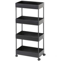 Yongqing - Multi-fonction amovible chariot/chariot de stockage/rack 40×22×90cm noir