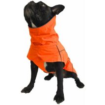 65 Cm: Veste De Randonnée Imperméable Makalu Orange Détails Réfléchissants Protège Jusqu'à -10c°
