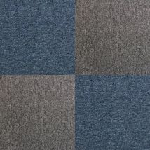 Monster-shop - Dalle de Moquette Ultra-Résistant Couleur Bleu Tempête & Anthracite pour Usage Professionnel, 2 Paquets de 20 Dalles de 50cm x 50cm