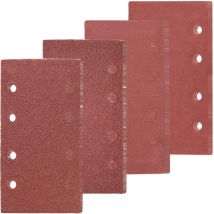 40 Hojas de Lija - 93 x 185 mm - 8 Agujeros - Alúmina - 60/80/120/240 - Para Lijar, Pulir, Madera y Pintar