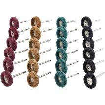40 Pièces Kit Polissage Perceuse, Accessoires Polissage Abrasif de 25mm Outils Rotatifs , Grain 80/150/240/300, Accessoires de Polissage pour Bois
