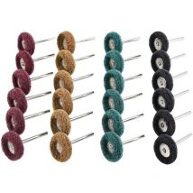 40 Pièces Kit Polissage Perceuse, Accessoires Polissage Abrasif de 25mm Outils Rotatifs , Grain 80/150/240/300, Accessoires de Polissage pour Bois