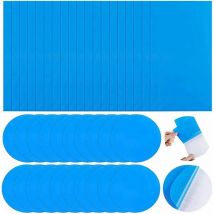 40 Pièces Rustine Piscine Kit de Réparation Patchs de Réparation Auto-Adhésifs pvc Patch Liner Piscine pour Lits Gonflables Anneaux de Natation