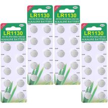 Groofoo Lot De 40 Piles Bouton Alcalines Lr1130 Ag10 1,5 V, Batteries Bouton Durée De Vie 3 Ans