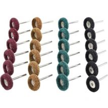 40-teiliges Bohrer-Polierset, Dremel-Zubehör, 25 mm Schleifpolier-Dremel-Rotationswerkzeuge, Körnung 80/150/240/300, Polierzubehör für Holz, Stein,