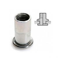 40 Tuercas de engaste de acero M6 con cabeza plana Techman