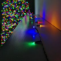 Premier - 400 led 40m Christmas Outdoor 8 Function Battery Timer Lights Multicoloured