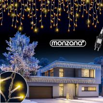 Monzana Led-lichterkette Regen Innen Außen Warmweiß Kaltweiß Lichternetz Lichtervorhang Beleuchtung Außen Innen Weihnachten Weihnachtsdeko 