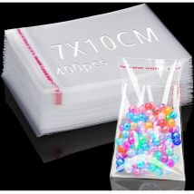 400 Pièces Sac Plastique Transparent 10x7cm Sachet Cellophane Sacs Auto-adhésifs Plastique opp Sachet Biscuit Sachet Emballage Transparent Petits Sac