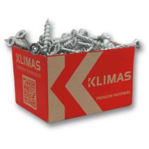 400 St. Klimas Spanplattenschraube Größe 3,5 X 50 Mm Mit Eta Zulassung 18/0817, Hell Verzinkt