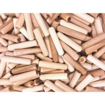400 Stück Holzdübel 8 mm x 40 mm - Massivholzdübel aus Buche ideal für Holzfräser - passend für Bohrschablone/Bohrlehre