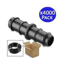 4000 Stück Tropfbewässerungs-Verbindern 16 mm Muffenverbinder für Rohre 16 mm Tropfbewässerungs-Verbinder