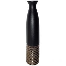 Vanity Living - 40.5cm Textured Ceramic Floor Vase for the Living Room, Modern Decorative Vase