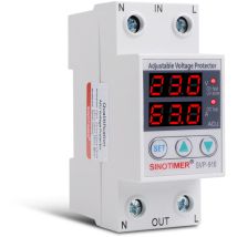 40A 220V Din Rail Réglable Sur Tension et Sous Tension Dispositif De Protection Protecteur Relais Sur Courant Protection led Affichage