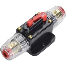 Galozzoit - Disjoncteur de 30 a, support de fusible en ligne 12V-24V Dc, interrupteur de réinitialisation manuelle Fusible audio de voiture, bloc de