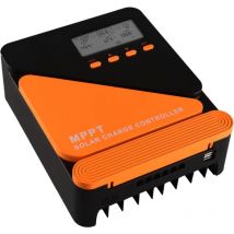 40A MPPT Solar Charge Controller 12/24V Automatic Parameter Adjustable with LCD Display and Dual USB Port Solar Panel Battery Regulator for Gel