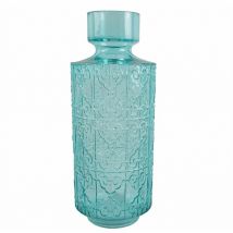 Leaf - 40cm Tall Turquoise Glass Vase