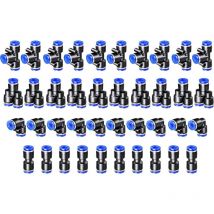 Xidjuikm - 40PCS Connecteur Pneumatique Raccord Pneumatique 4mm Raccords Rapide Air comprimé 4 Formes pour Etancher Raccord Tube Air
