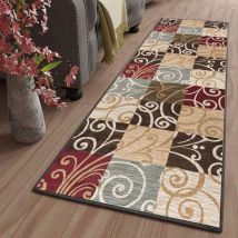 Linghhang - 40x60cm Kitchen Rug Front Sink Runner Rug Washable Non-Slip Long Absorbent Modern Geometric Patterns Living Room Bedroom Carpet for
