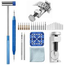 Longziming - 41 piezas de punzón para reloj, kit de reparación, herramienta para ajustar, reemplazar y perforar correas de reloj