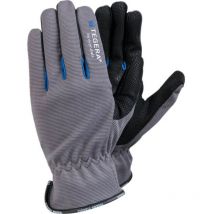 Ejendals 414 Tegera Palm-side Coated Grey/Black Gloves - Size 8