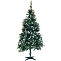 árbol de Navidad artificial verde con puntas blancas - 2,10m - 4179 - christmas day -