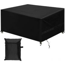 420D Garden Furniture Cover, Waterproof, Windproof, Dustproof Cover, Tear-Resistant Oxford Fabric, Outdoor Patio Beach Sofa Chair Cover, Black,