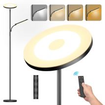 42W LED Lampadaire Dimmable, 4000LM Super Lumineux Lampadaire sur Pied Salon avec Liseuse Lampe, 2700K-6500K Intensité Variable en Continu,