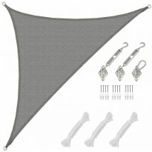 4,2x4,2x6 Voile d'Ombrage Triangulaire Respirante - Toile uv avec Fixation