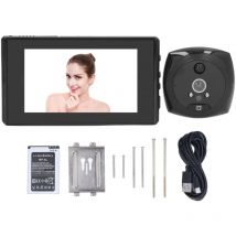 Eosnow - 4.3in 1080P hd Judas Sonnette Caméra Détection Humaine Capteur Vision Nocturne Vidéo Sonnette Caméra Support 12 Langues,Noir