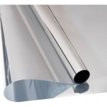 44.5x200cm,argent,Film Fenêtre Anti Regard Film Miroir Fenêtre sans Tain Protection de Solaire Anti UV Anti Chaleur Film Vitre Noir Occultant