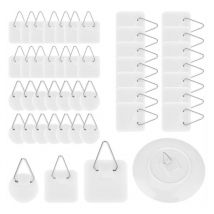 45 Pièces Crochets Adhésifs Accroches Tableaux Adhésives Supports Adhésifs Attache Cadre Adhésif Supports Verticaux Adhésifs Supports de Plaque