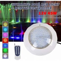45 w AC12 v rgb led d'éclairage de piscine piscine led sous-marine avec télécommande, éclairage de piscine piscine lumière étanche piscine lumière