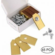 45 x Titanium Blades for all Husqvarn/Automower/Yardforce/Gardena Robotic Lawnmowers (3g-0.75mm) with 45 screws, replacement blades for models