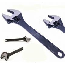 Briefness - 450mm 18 Long Adjustable Spanner 42mm Wide Jaw Adjustable Wrench Strong Forge Steel Multi Function Tool for Household Workshop Garage