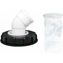 Debuns - 45°Filtre à Couvercle ibc, Filtre à Eau de Pluie en Nylon 163 mm, Lavable avec Couvercle pour réservoir d'eau de Pluie ibc dn 150