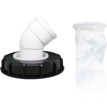 Beijiyi - 45°IBC-Deckelfilter, 163 mm Nylon-Regenwasserfilter, waschbar mit Deckel für IBC-Regenwassertank dn 150