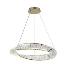 Trade Shop - 45w Led Araña Techo Suspendido Curvas Con Cristales Luz Fría 8000k B76 -