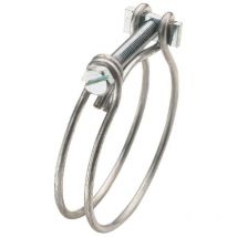 46.5 a 53 mm, collier de serrage, double fil avec vis acier zingué. Jardiboutique