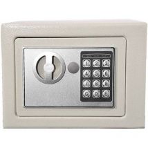 Briefness - 4.6L Digital Code Steel Safety Cash Box Money Safe Electronic Security Home Office White